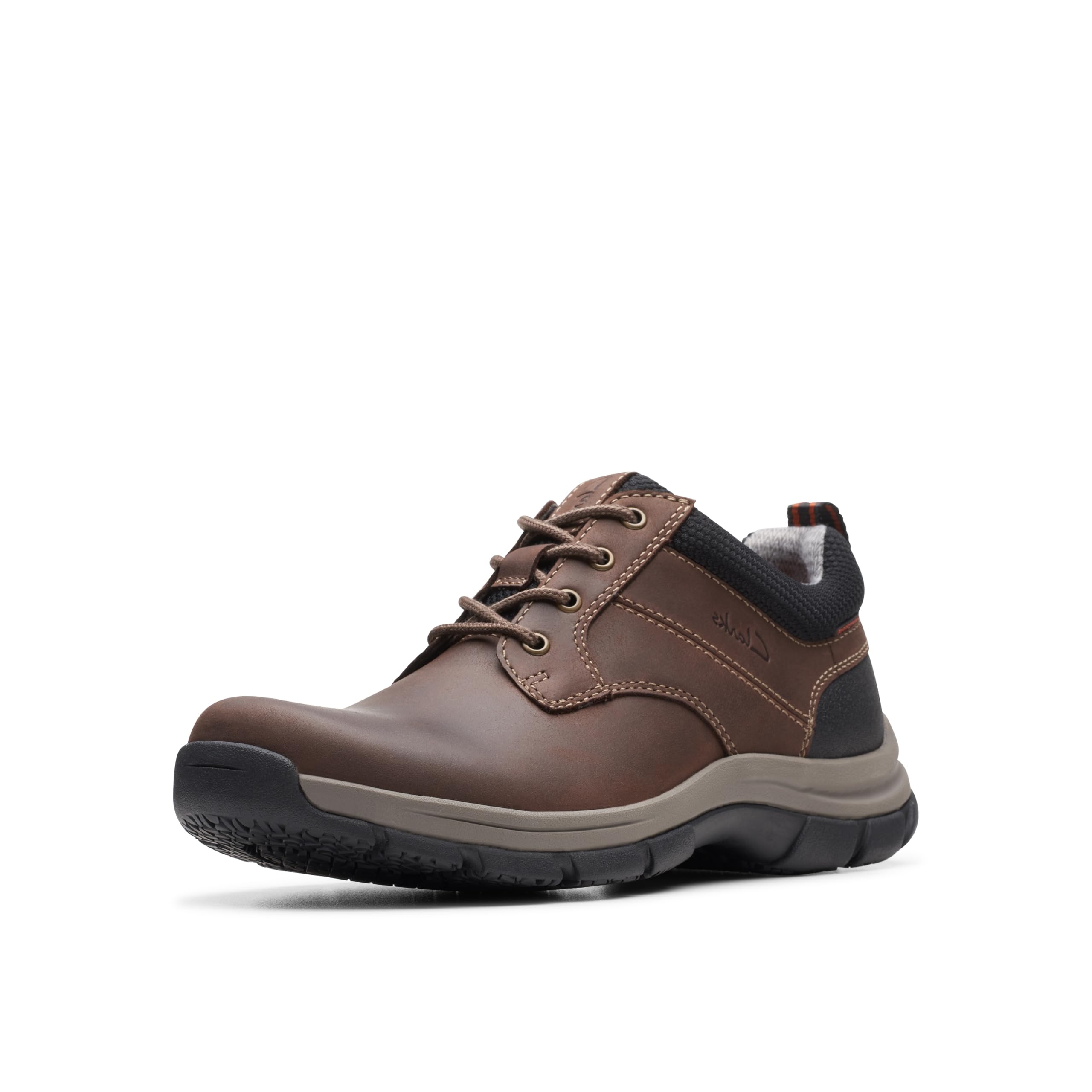 Clarks Walpath Low - Tela Oxford, Hombre, Cuero Marrón, 49 EU