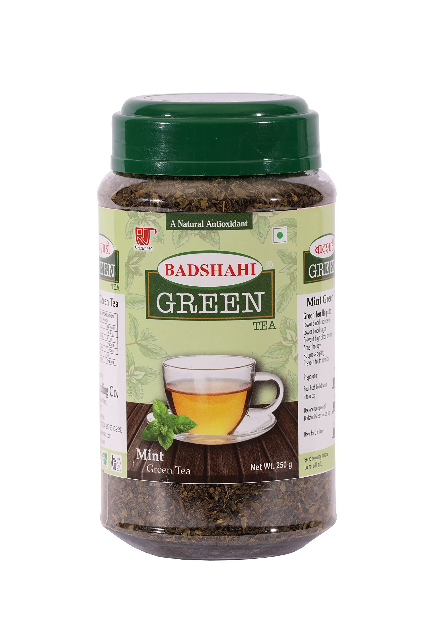 Badshahi Tea Mint Green tea Loose Tea Leaves with Cool & Refreshing Mint Flavour 250 gm - Pack of 2 (B09WJ7MFM4) Amazon Price History, Amazon Price Tracker