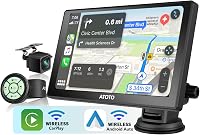 ATOTO P8 Hordozható 7" QLED Autós Navigáció 1080P Tolatókamerával, Vezeték Nélküli CarPlay és Android Auto, Távirányítás, Automata Fényerő,  1