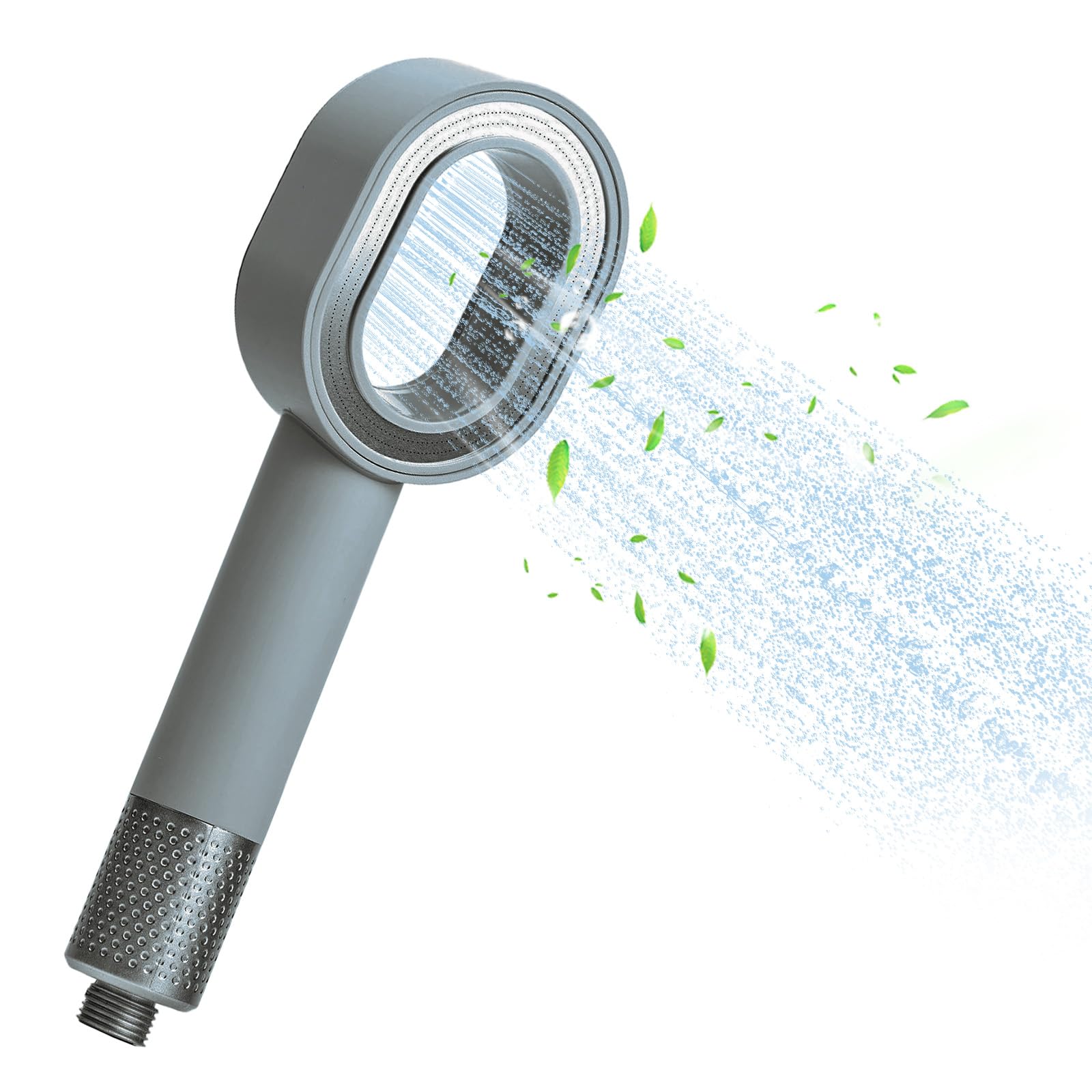 Filtersonic Alcachofa de ducha 3 en 1 de alta presión con filtro de cal, aumento de presión, cabezal de ducha con esponja para eliminar agua dura, metal pesado, plata