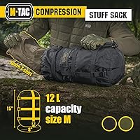 Vista 4 de M-Tac Saco de compresión para saco de dormir militar resistente al agua, bolsa de compresión ligera de nailon para viajes, campamento, senderismo