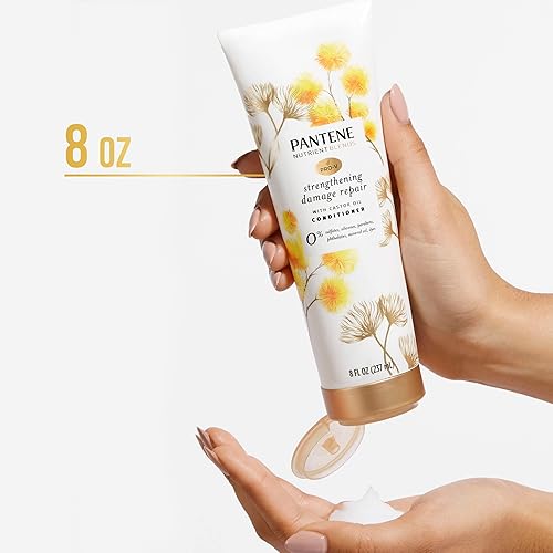 Miniatura 7 de Pantene Acondicionador sin sulfato, fortalecimiento del cabello, reparación de daños contra el encrespamiento con aceite de ricino, seguro