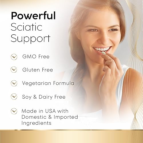 Miniatura 6 de Sunergetic Fórmula premium de apoyo para el nervio ciático, suplemento para el nervio ciático con benfotaimina, ácido alfa lipoico (ALA) y cúrcuma