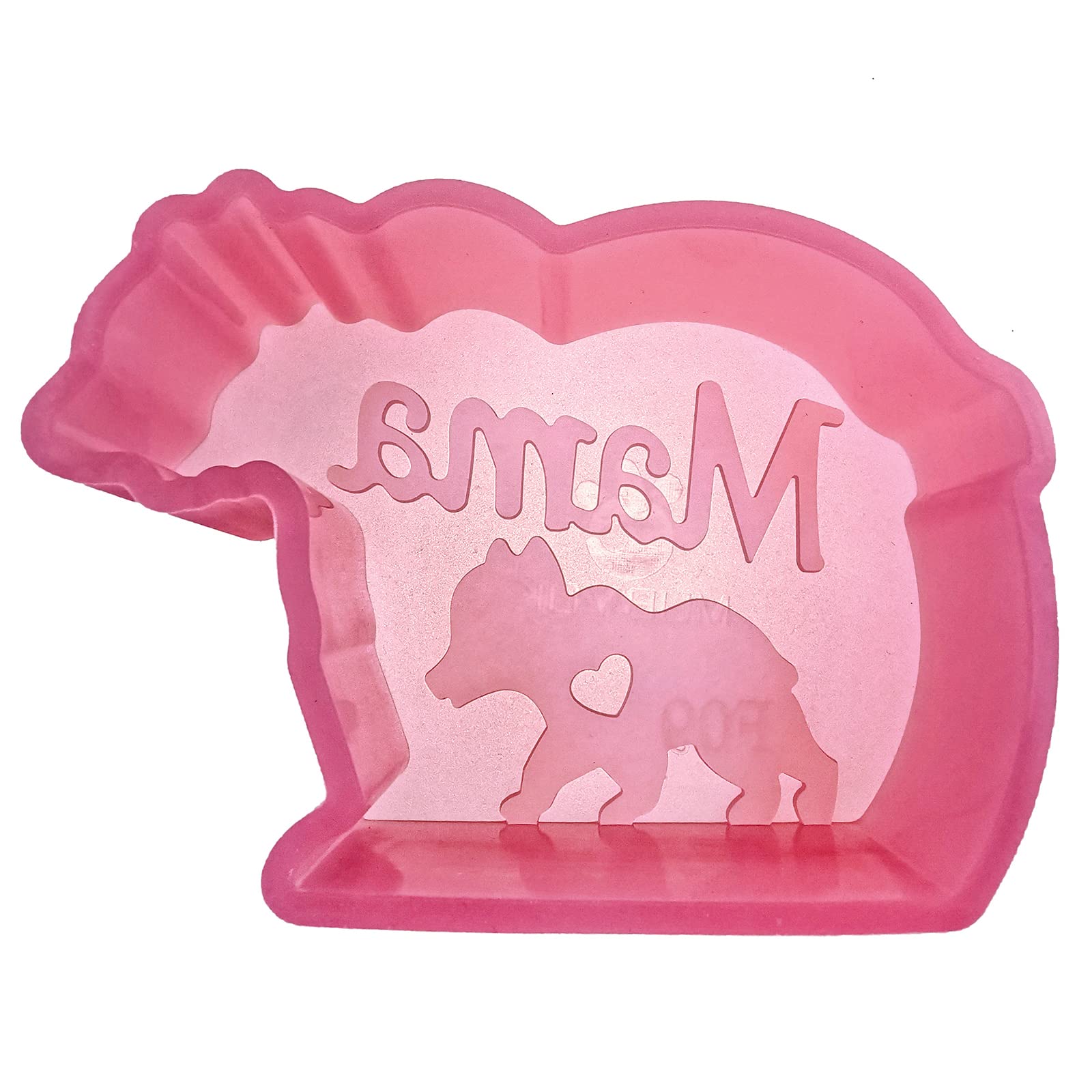 (100 Design Optional)MUBYOK M53 Mama Bear with Baby Silicone Freshie Mold for Baking Aroma Beads Car Freshie Supplies