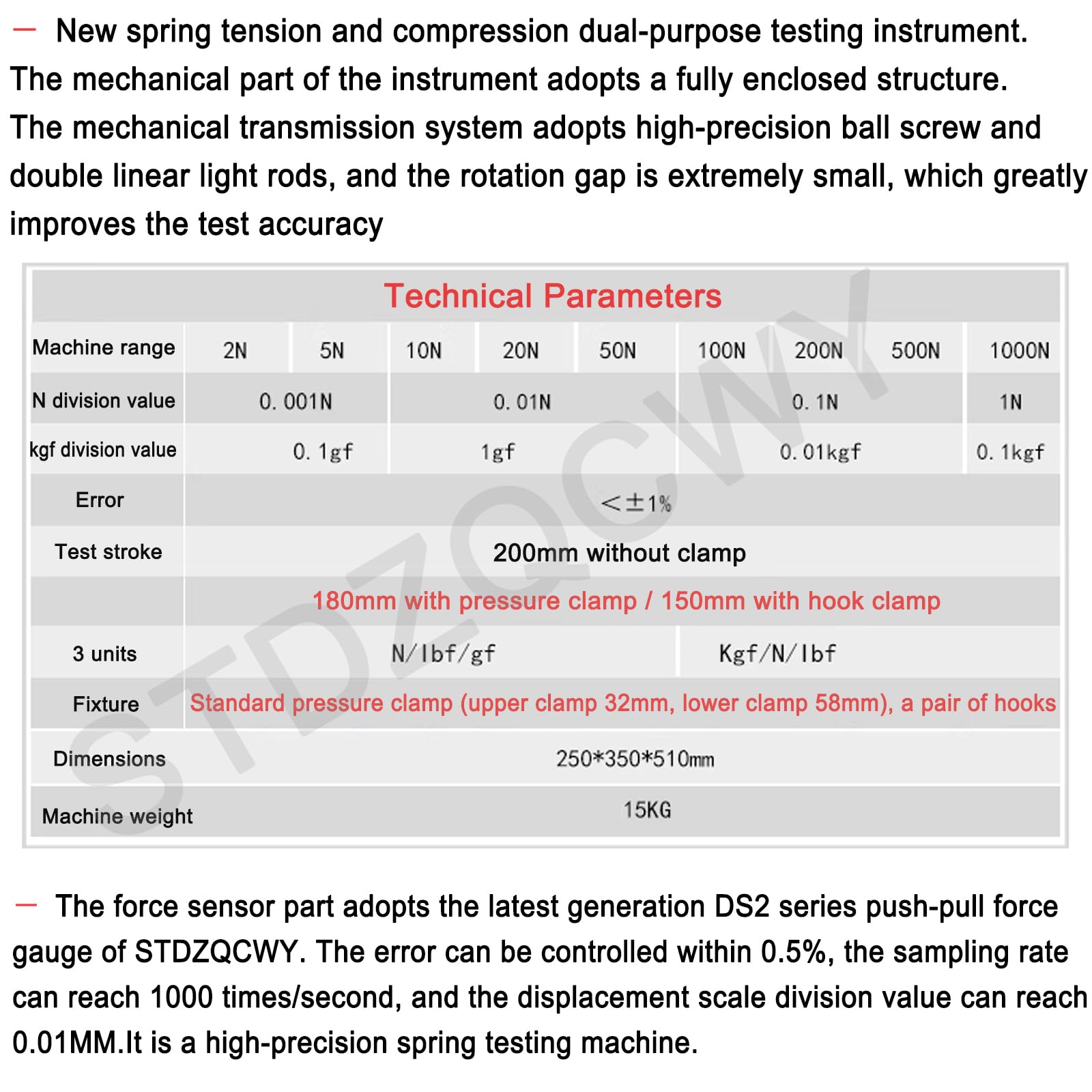 Dynamomètre Numérique avec Support, Banc D'essai Manuel À Commande par Volant, Course 200 Mm, Sortie USB, Unités N, Kgf, LB, pour Tests De Compression Et De Tension