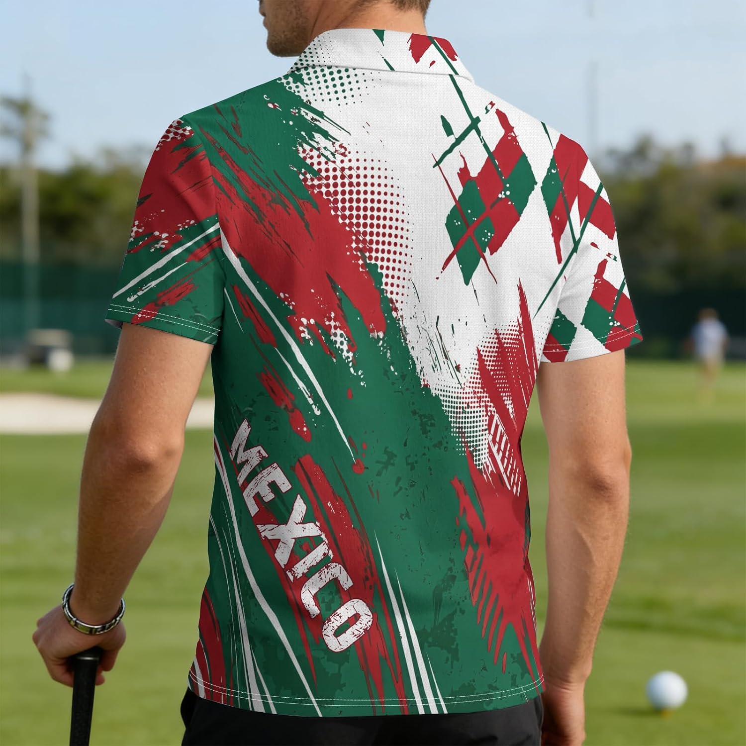 Men's Novelty Polo Shirts Golf Shirt for Men Shirts Short Sleeve Moisture Wicking Casual Top