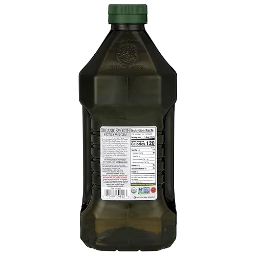 Miniatura 3 de Pompeian Aceite de oliva virgen extra orgánico USDA suave, contiene polifenoles, primero prensado en frío, 68 onzas líquidas