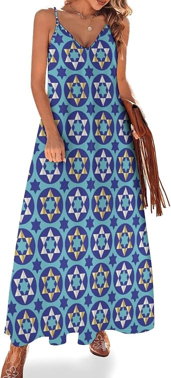Womens Summer Dresses Happy Traditional Jewish Passover Maxi Dress Vacation Outfits Sundress Beach Dresses for Women