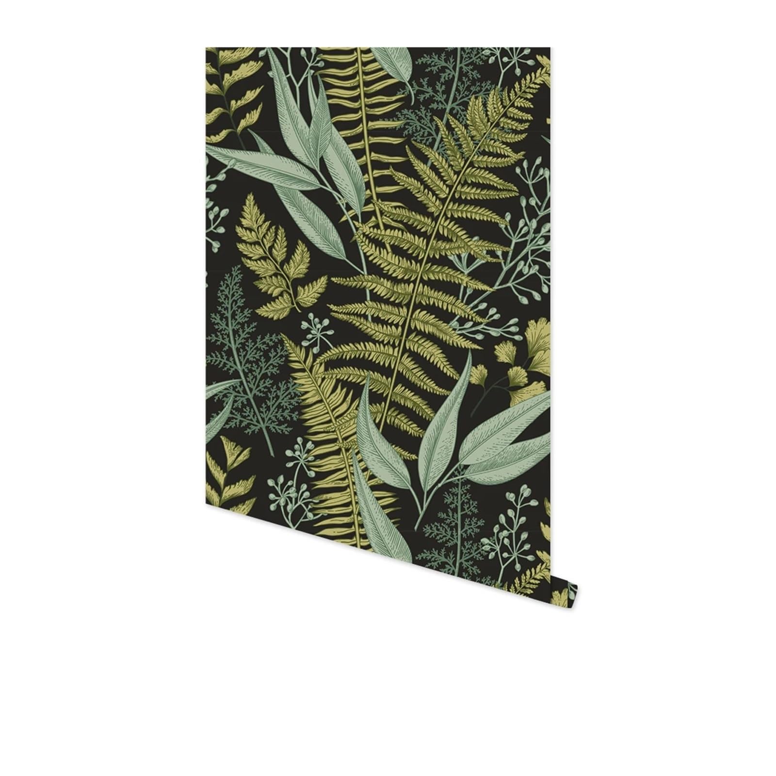 ITRHJTGP Wallpaper Green Leaf Wallpaper Leaves Peel and Stick Self-Adhesive Removable Contact Paper for Wall Covering Shelf Drawer Line