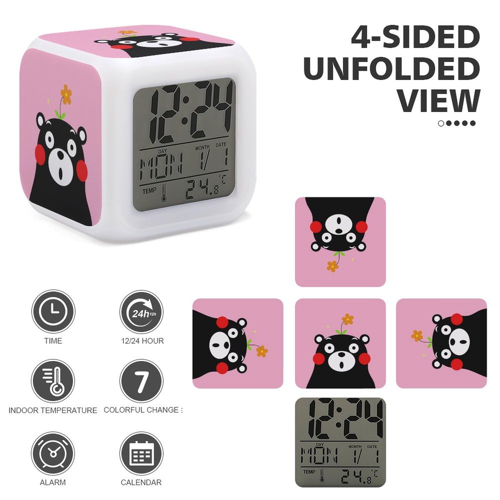 Amazon.co.jp: くまモン 目覚まし時計 アナログ 大音量 アラーム