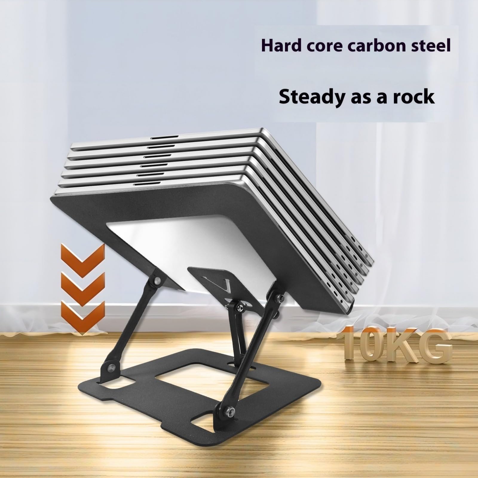 Soporte plegable para computadora, ajustable, soporte ergonómico para portátiles, tabletas, teléfonos, soporte ligero para laptop