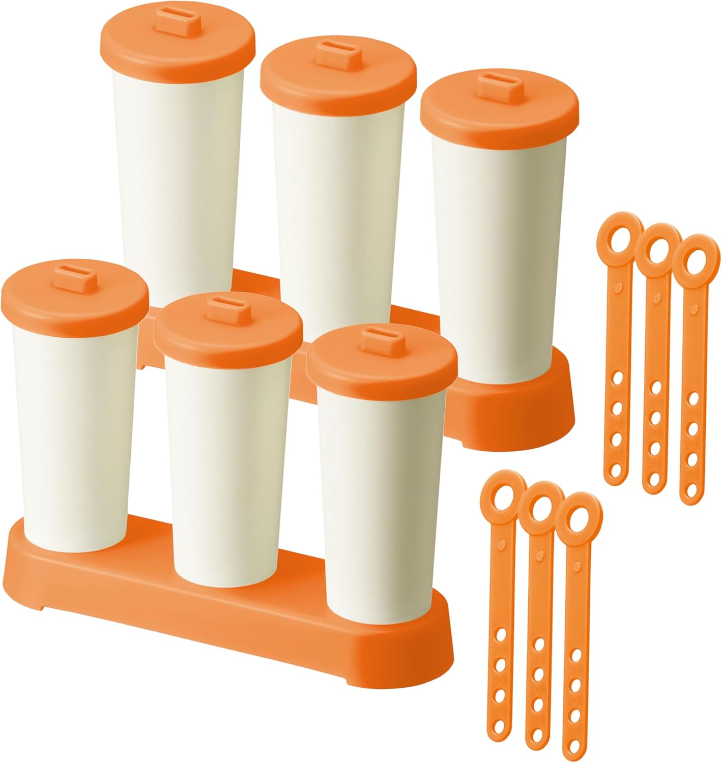 LIKE-IT STK-05 2P Ice Cube Tray, Ice Stand, Ice Cubes, Set of 2, Approx. Width 6.5 x Depth 2 x Height 5.1 inches (16.5 x 5 x 13 cm), Pink, Made in Japan, Makes Cylindrical Ice, Space Saving in the