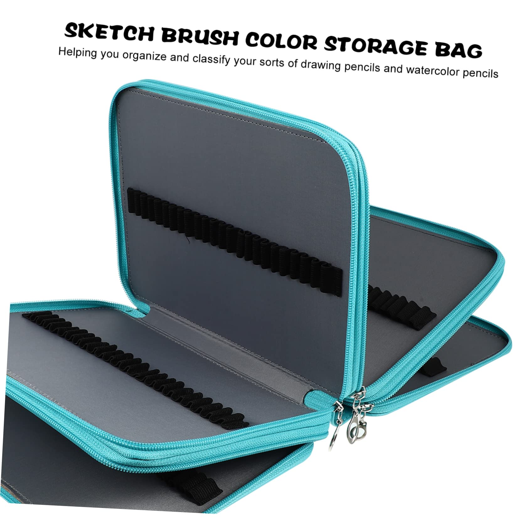 Borsa Per Matite Con Cerniera Astuccio Multiuso Per Artisti e Studenti Capacità Lago