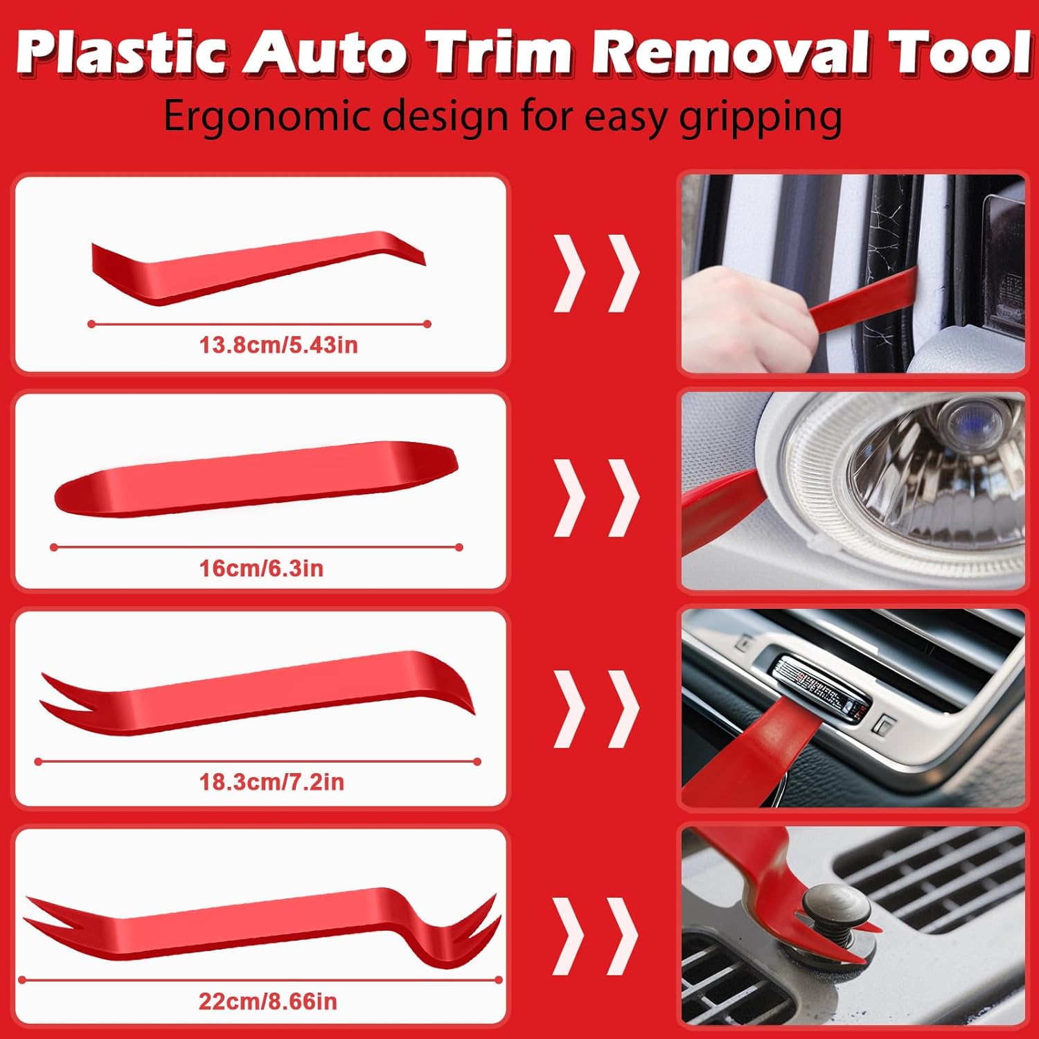 XBVV 17 Pcs Pick and Hook Set with Trim Removal Tool, Clip Pliers, Fastener Remover,Scraper,and Magnetic Telescoping Tool Kit for Repair Automotive,Upholstery and Electronics Maintenance Pick Tools