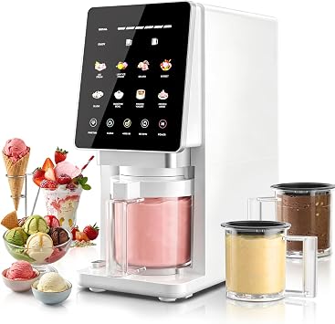 Baotree Ice Cream Maker, 11-in-1 Frozen Dessert Machine with 3 Pints