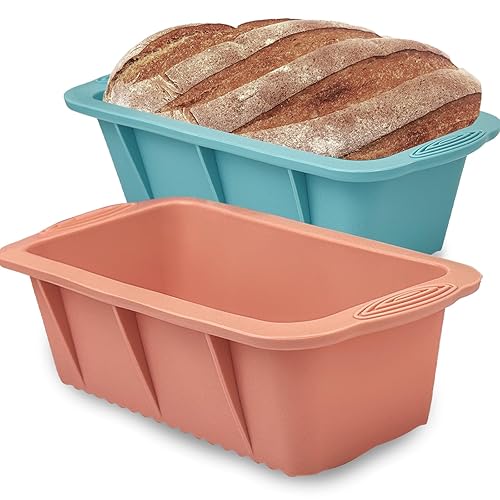 Silicone Bread Loaf Pan, 2 PCS Rectangular Non-Stick Baking Mold