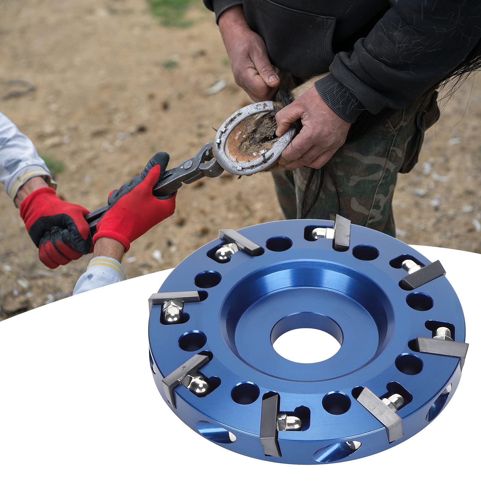 Placa de Disco de Corte de pezuñas para Ganado, Placa de molienda eléctrica de 8 Cuchillas, Amoladora Angular de aleación de Aluminio para Ganado ovino, cortadores de Disco de