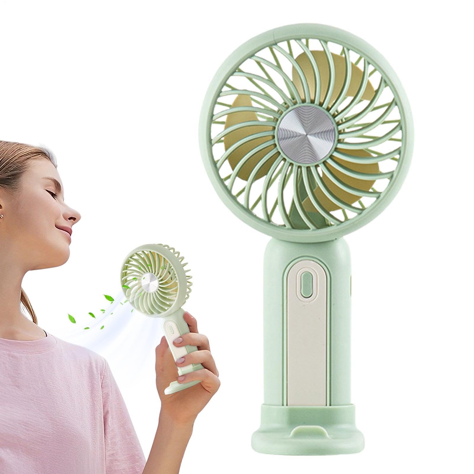 Ventilateur Rechargeable: Mini Ventilateur De Table USB Portable, Design En Forme De Bande Dessinée | Refroidisseur D'air Silencieux En ABS PP Pour Les Trailers En Plein Air, Studio, Voyage, Cadeau,