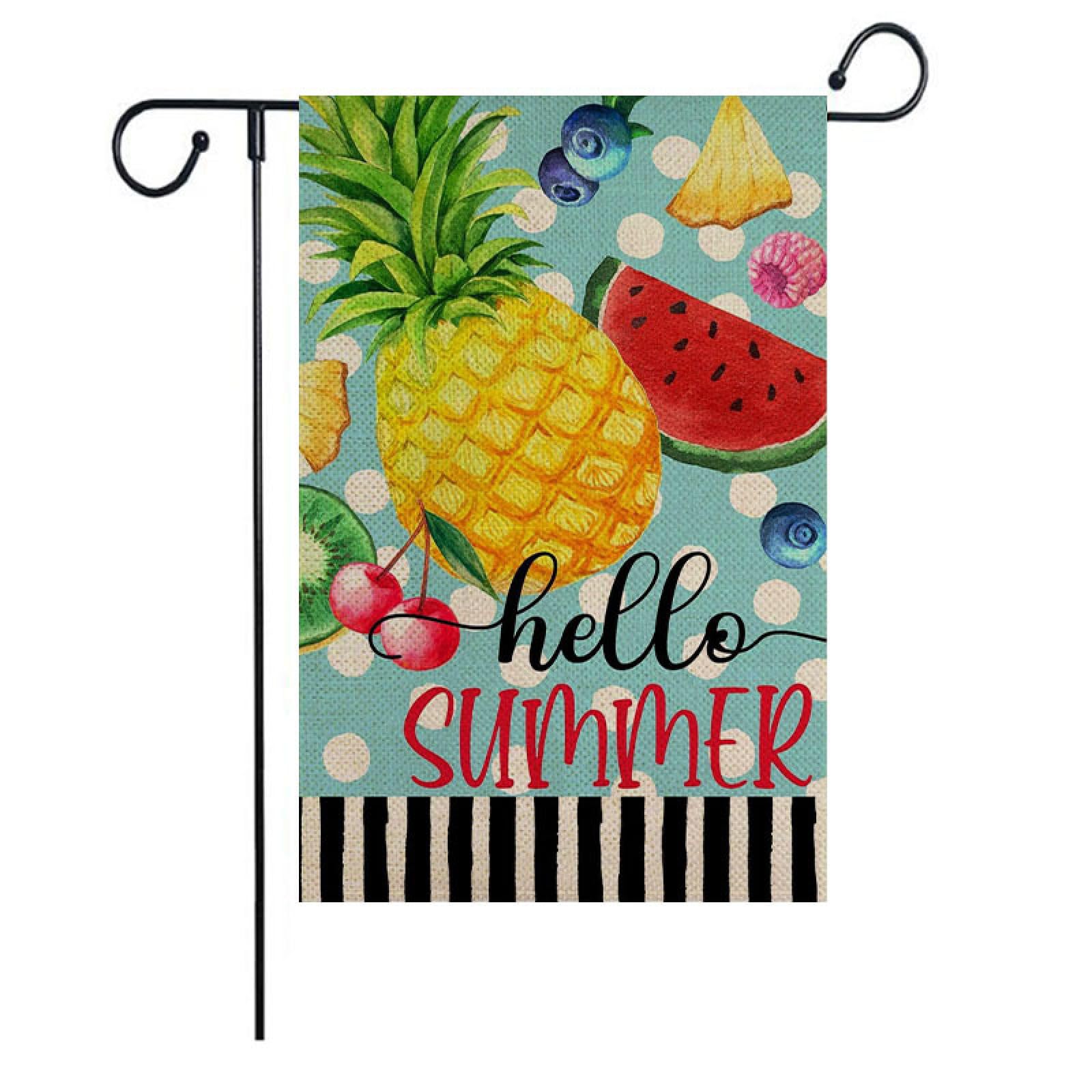 Drapeau de jardin imperméable 75x100 cm avec bannière extérieure anti-UV