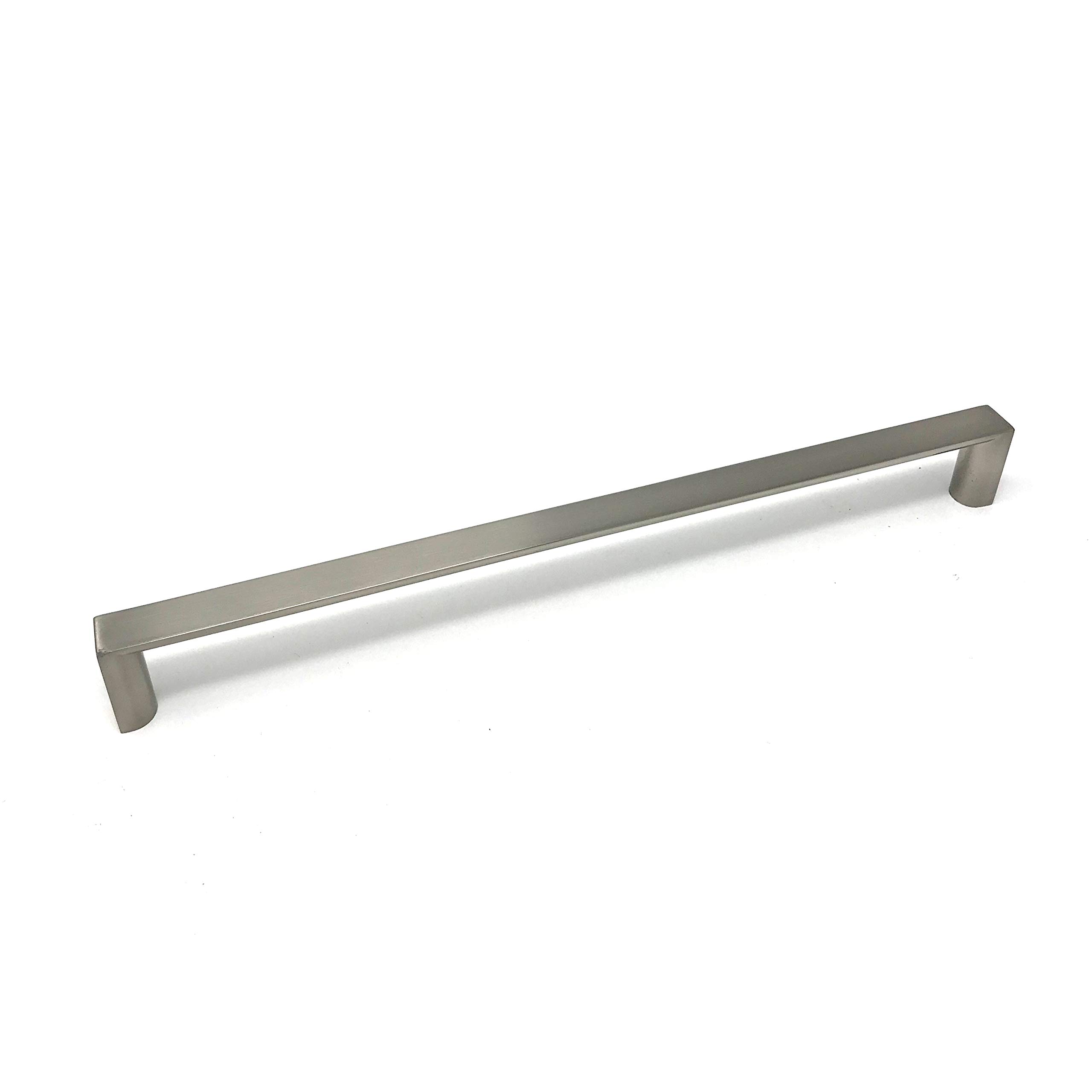 224mm Brushed Nickel Square D Handle from B&Q