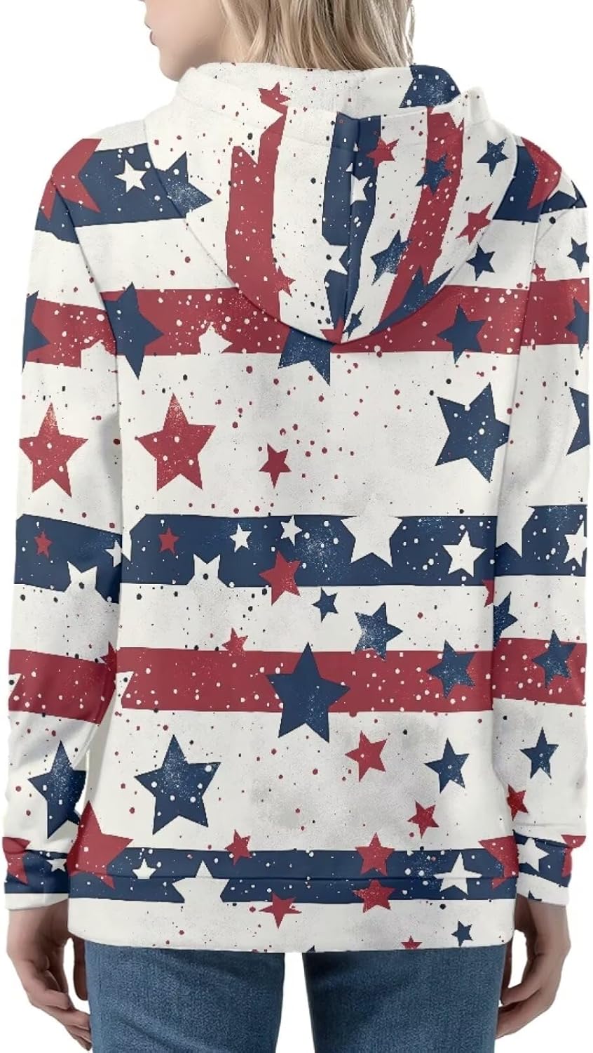 Funny Cute Print Zip Up Hoodie Women Comfy Loose Fit Hoodies with Front Pockets Zipper Hoodied Sweatshirts - Image 4