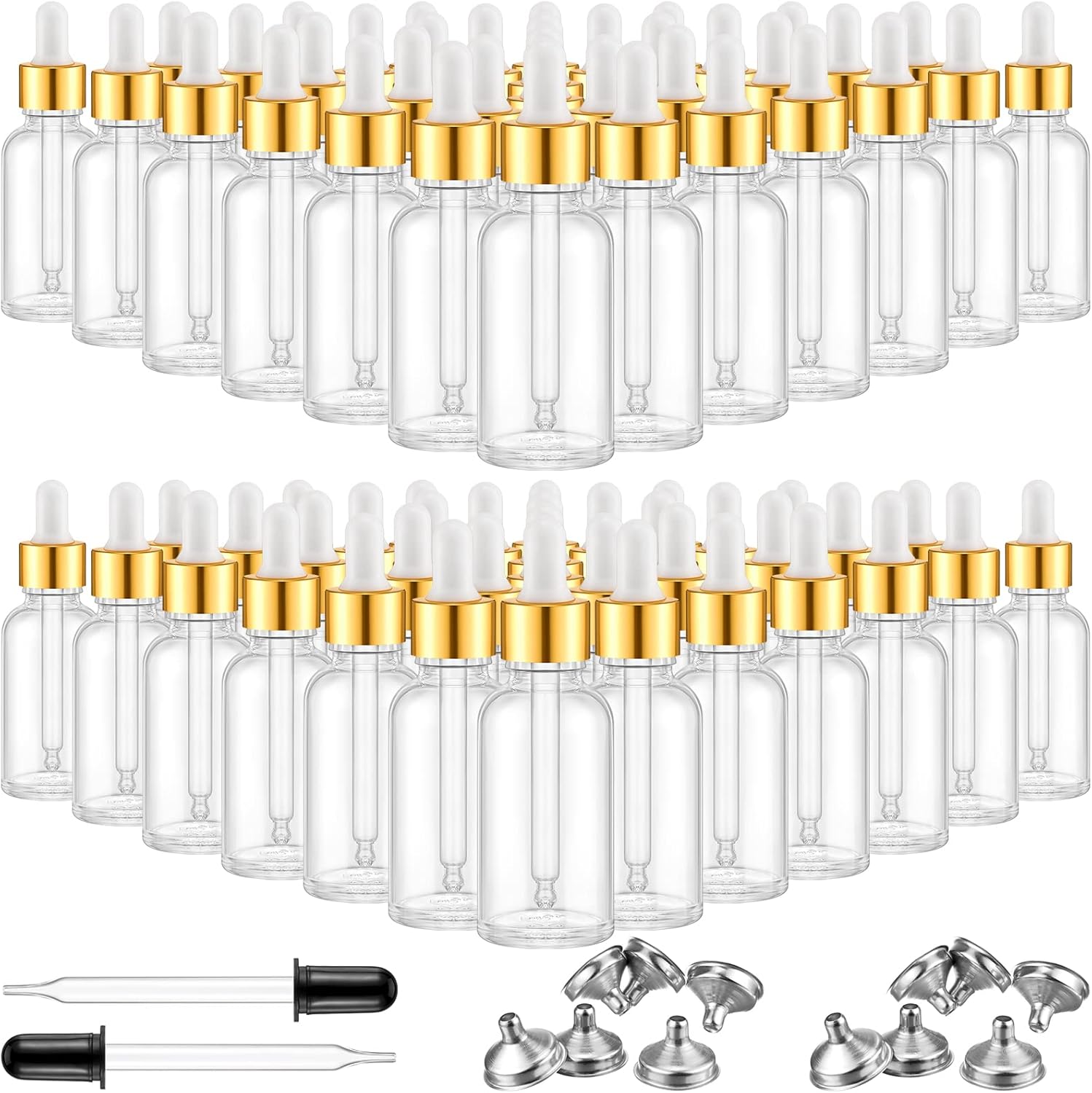 160 Pack 1oz Glass Dropper Bottle 30ml Glass Bottles with