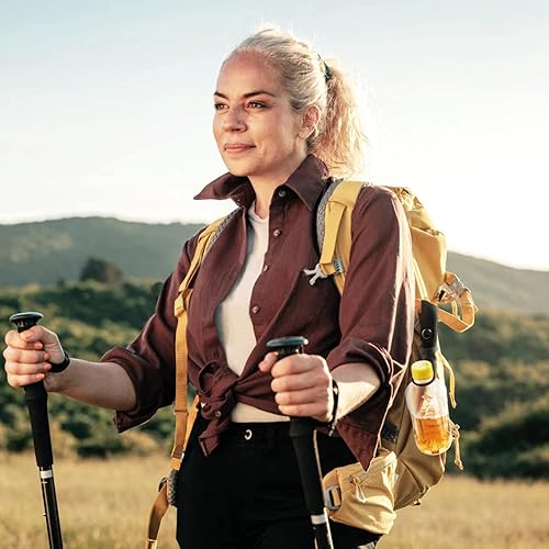 Miniatura 6 de Marco de anillo portátil para botella de agua con hebilla de 3 piezas, mochila con estante para botellas de agua para senderismo, hebilla de