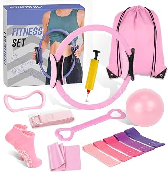 Pilates Kit14Pcs Pilates Sets for Women Home Pilates Workout Set Pilates Beginners Set Home Pilates Essential Kit Pilates Starter Set Home Pilates Kit Pilates Equipment Pilates Accessories