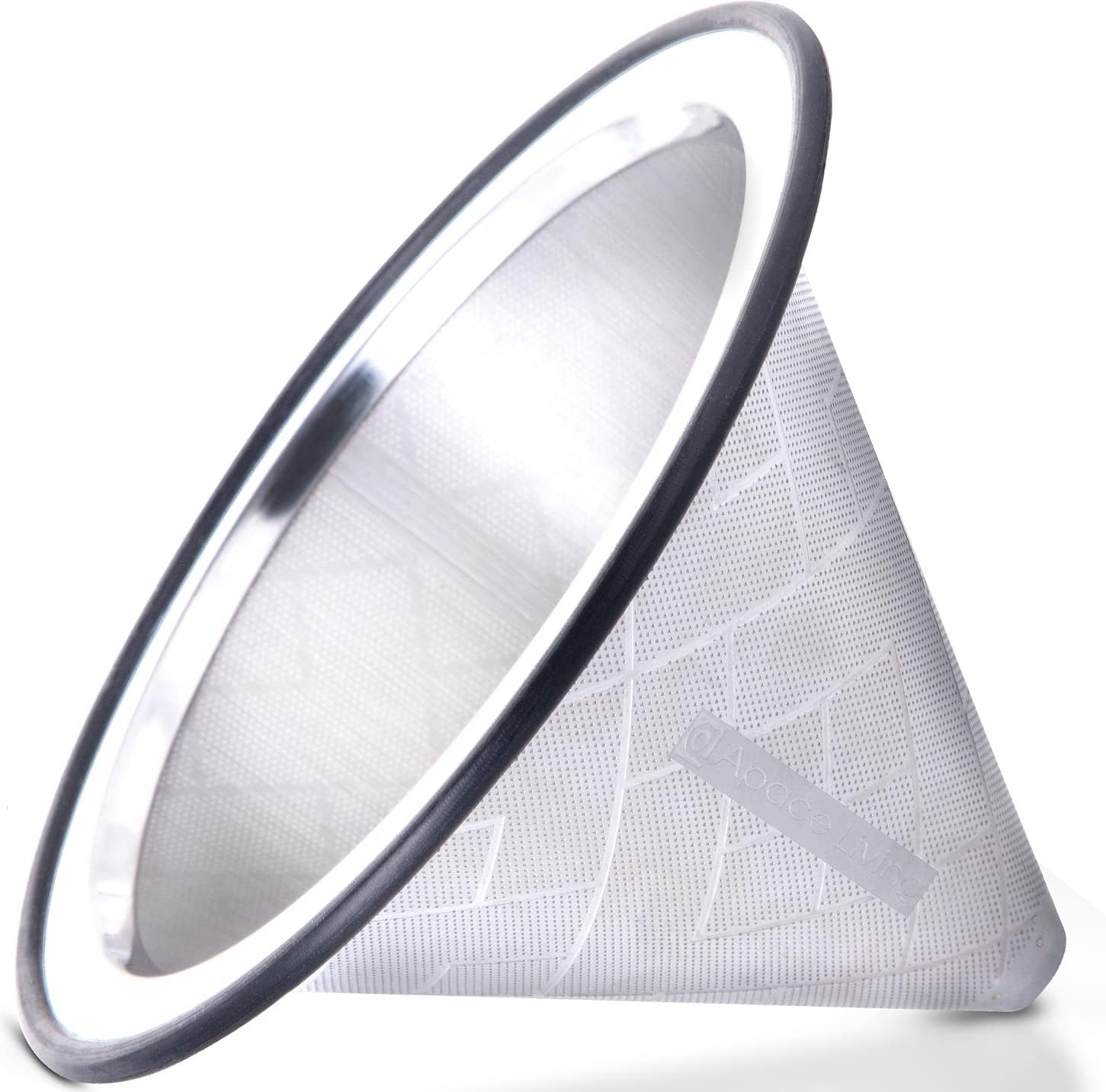 Product image of Compatible with Hario V60, Chemex Pour Over Coffee Filter - Wide Metal Base Reusable Stainless Steel Coffee Dripper - Paperless Coffee Filter for Sustainable Brewing