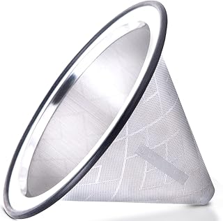 Compatible with Hario V60, Chemex Pour Over Coffee Filter - Wide Metal B...