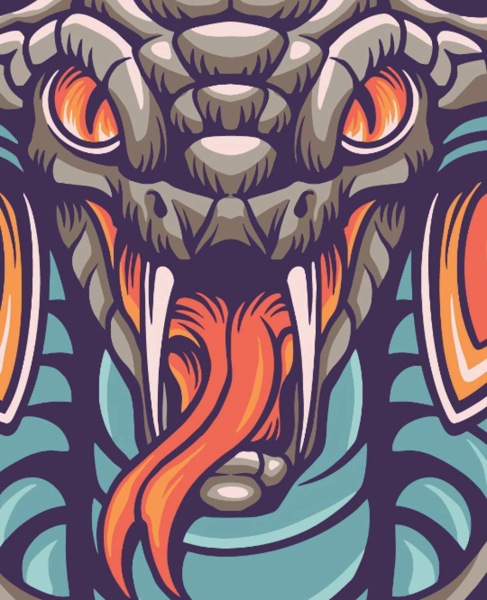 Composition Notebook: Beautifully Printed College Ruled Notebook for Work Home School. Scary Beasts Monsters Mythical Creatures. Angry Cobra. ... Composition Notebooks, Journals and Planners)