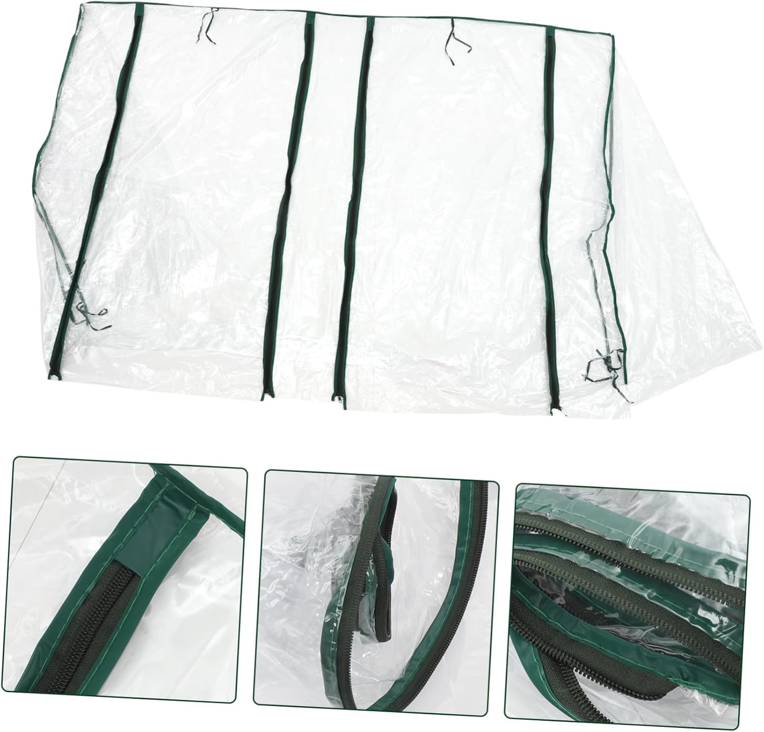 Mini Greenhouse Replacement Cover with Folding Design and Zipper Door UV Resistant PVC Sheeting for Outdoor Garden Plants Portable Patio Plant Shelter for Lawn and Backyard