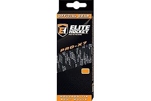 Elite Hockey PRO-X7 Wide Molded Tip Waxed Laces