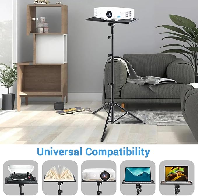 Soporte para Proyector Garvee Ajustable 66-160 cm con Ruedas miniatura 7