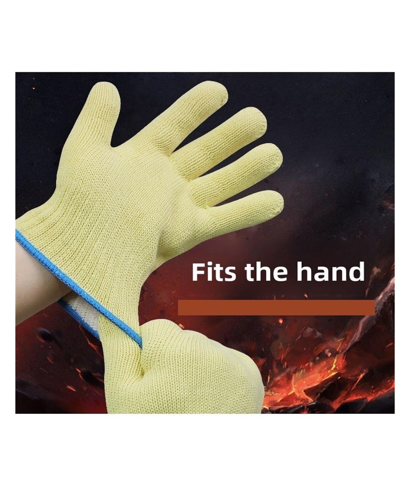 Genérico Guantes de Fibra de aramida, Resistentes a 350°C-500°C, 24 cm | Guantes tejidos de doble capa con interior de algodón para soldadura, horno, microondas y taller(36cmresistance 350)
