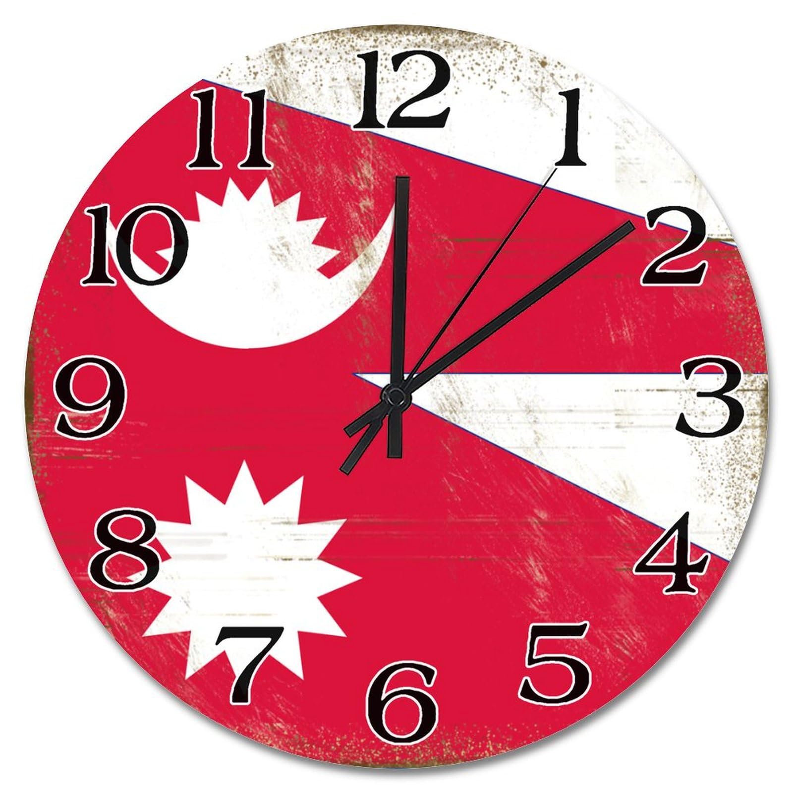Horloge murale Népal sans tic-tac pour en finir avec le bruit la nuit