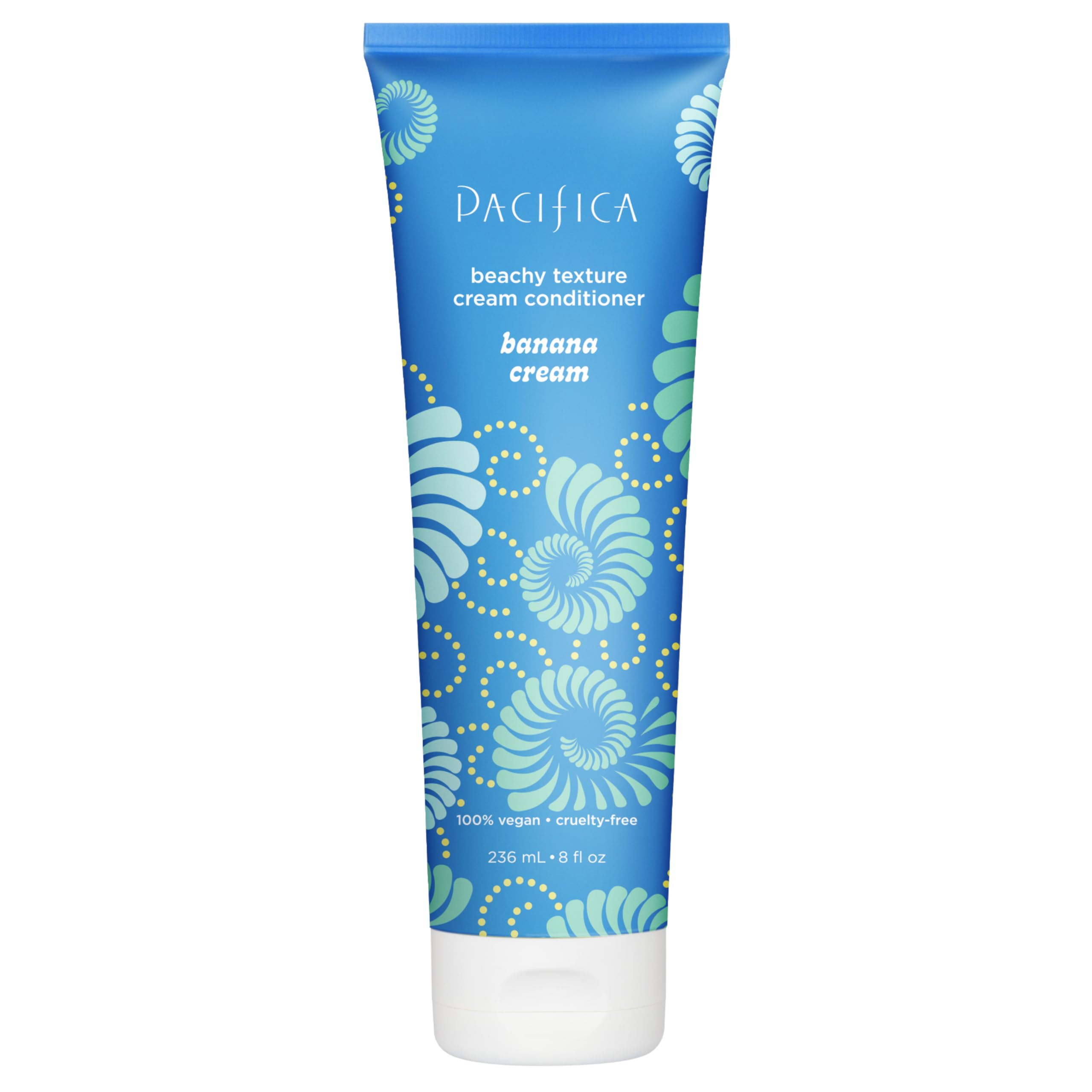 Pacifica Banana Cream Beachy Texture Conditioner – Texturizing Hair Treatment for Natural Beachy Waves, Hydrates & Adds Tousled Body, for All Hair Types Clean Beauty Vegan & Cruelty-Free, 8 Fl Oz