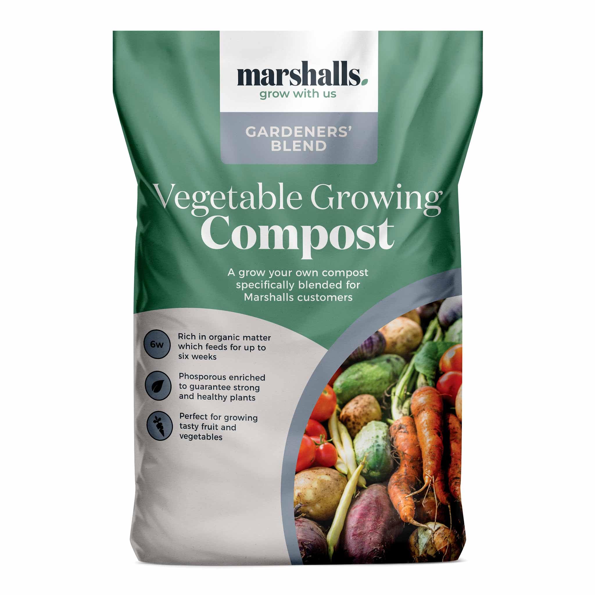 Marshalls Vegetable Growers Compost, Pack of 1 = 50L