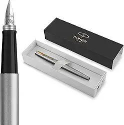 Parker Jotter Caneta-tinteiro, ponta média, tinta azul, inclui caixa para presente