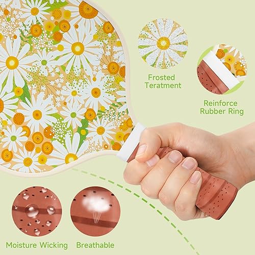 Miniatura 4 de Palas de pickleball aprobadas por USAPA, juego de 2 palas de pickleball de polipropileno, núcleo de panal de abeja, juego de pickleball de fibra de