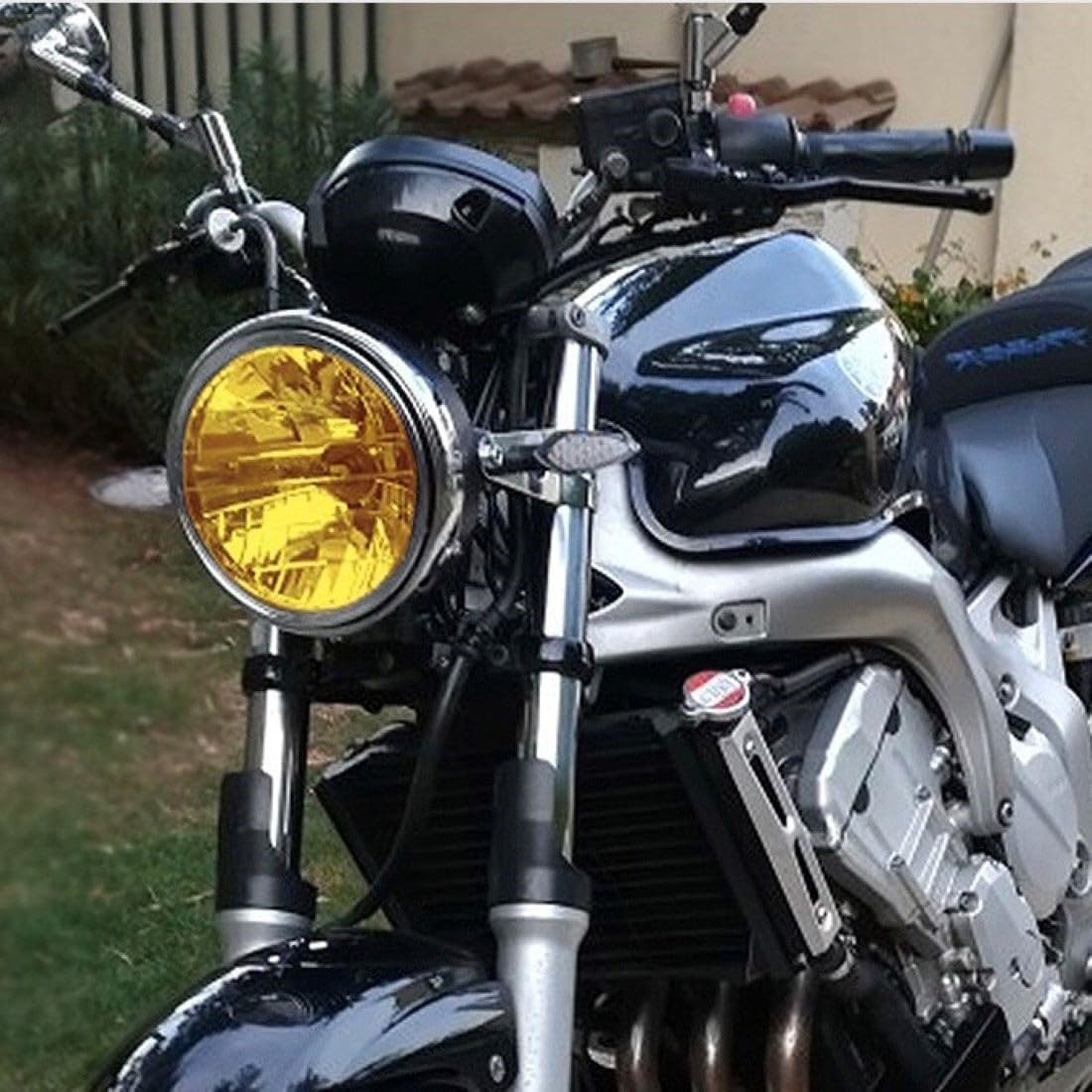 Amazon | Kanoan バイク 用 ヘッドライト イエロー レンズ