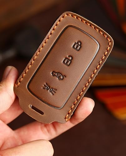 Miniatura 4 de ontto Funda de cuero genuino para llave Maserati Grecale 2023, soporte inteligente para llave de automóvil, resistente a los arañazos, color azul