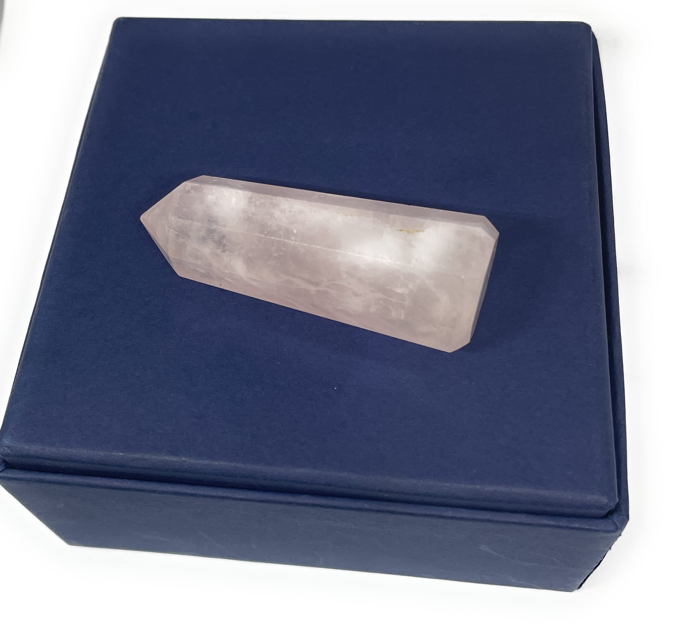 Jass Gems100% Natural Healing Crystals Pencil 8-100 mm for Reiki Healing Grid and Aura Cleaning (Hand Carved) (Rose Quartz)