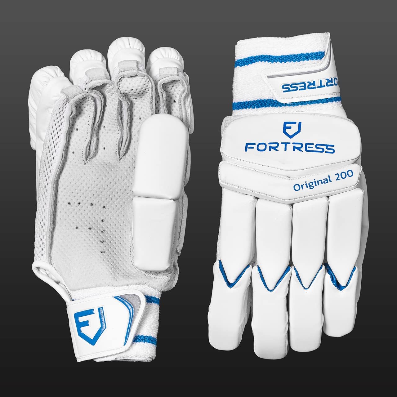 FORTRESS Original 200 Cricket Batting Gloves – Premium Cricket Gloves for Superior Protection and Comfort - Left or Right Handed