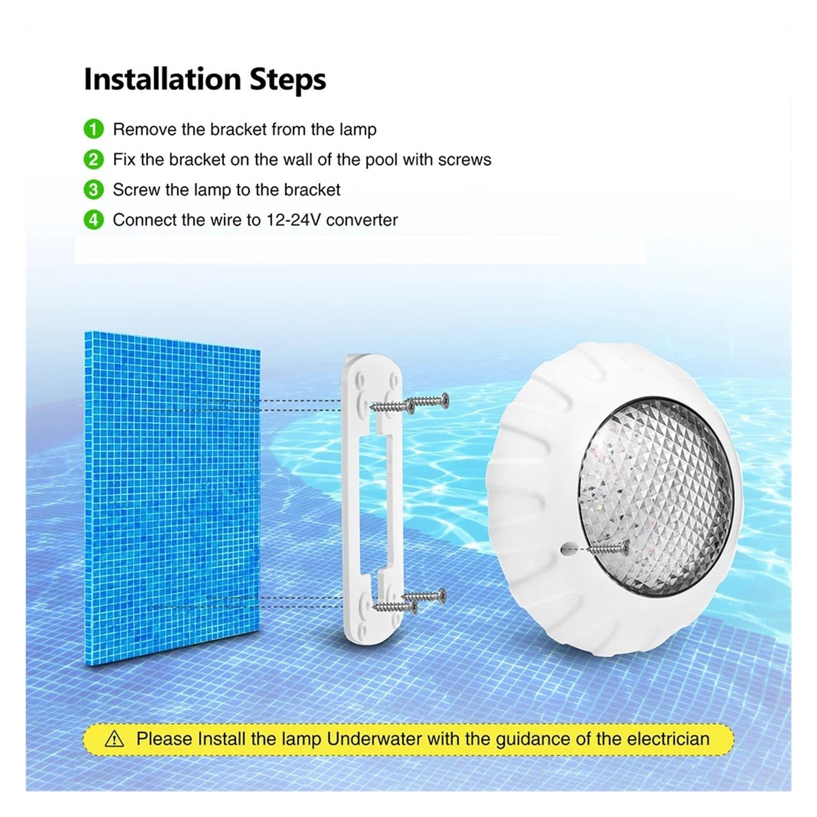 12V LED Zatapialna Lampa Basenowa RGB Pilot Ścienny Podwodna Lampka Nocna Wodoodporny Reflektor Fontannowy Do Wystroju Tworzenie Atmosfery