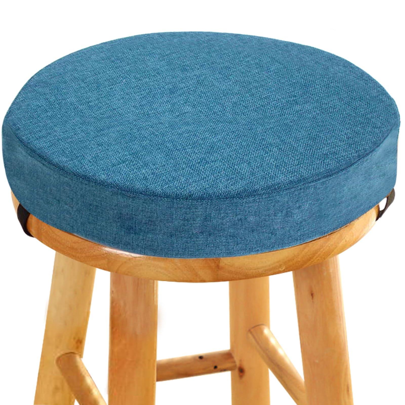 Uyeoco Color 4 45D Foam Round Seat Cushion 5/8Cm Thick,30/33/35/40/45/50Cm Anti-Slip Buckle Round Stool Cushion, Circle Dining Chair Pad With Removable Cover For Dining Kitchen Bar Chairs Indoors Outdoors(,45