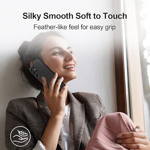 Miniatura 6 de GiiYoon Funda de silicona compatible con Samsung Galaxy S21 Ultra 5G, funda de cuerpo completo suave y sedosa al tacto con protección de cámara,