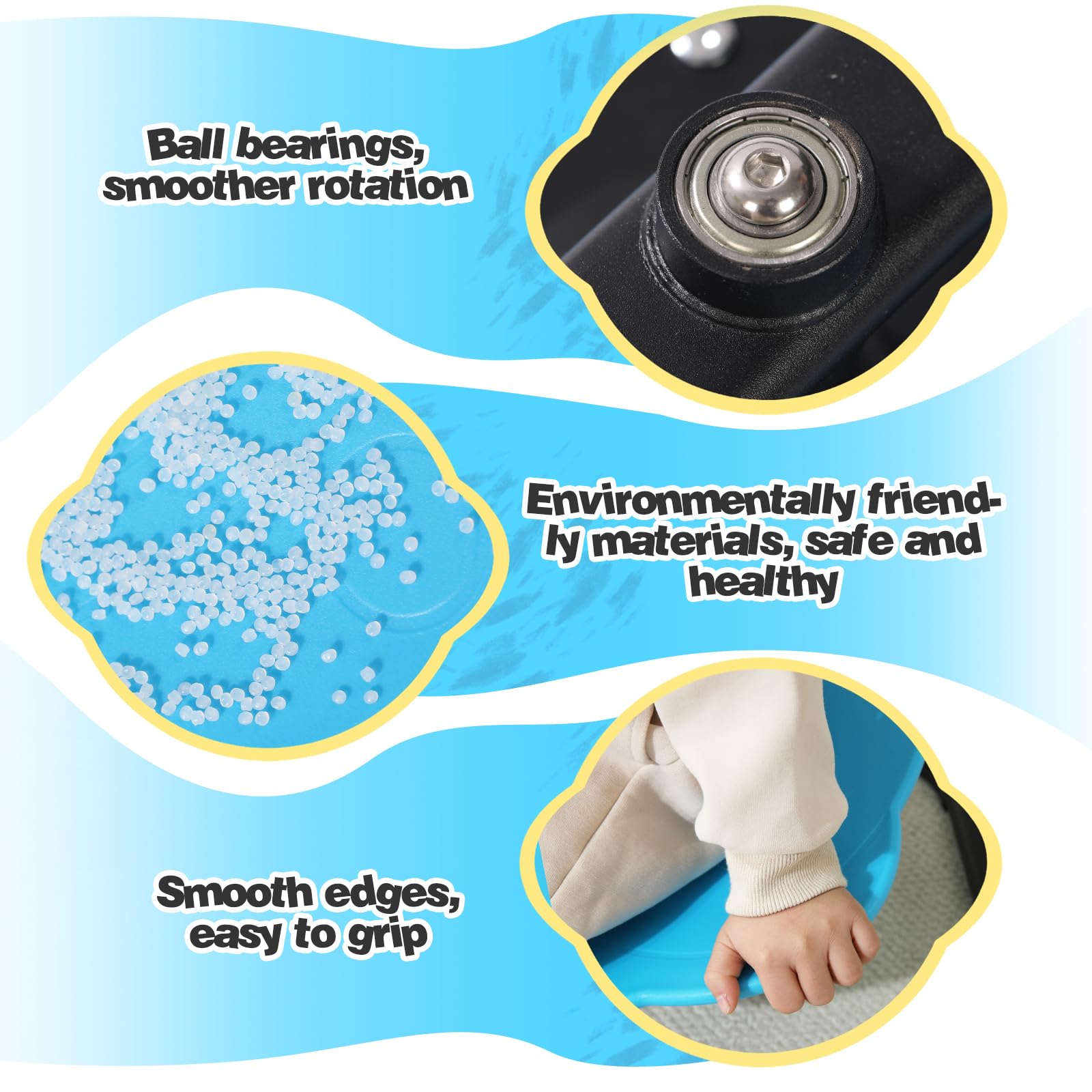 Silla Giratoria para niños,Silla Giratoria Sensorial con Autismo,Asiento Giratorio de 360°,Coordinación y Equilibrio Físico,Silla de Equilibrio,Base Metálica Antideslizante