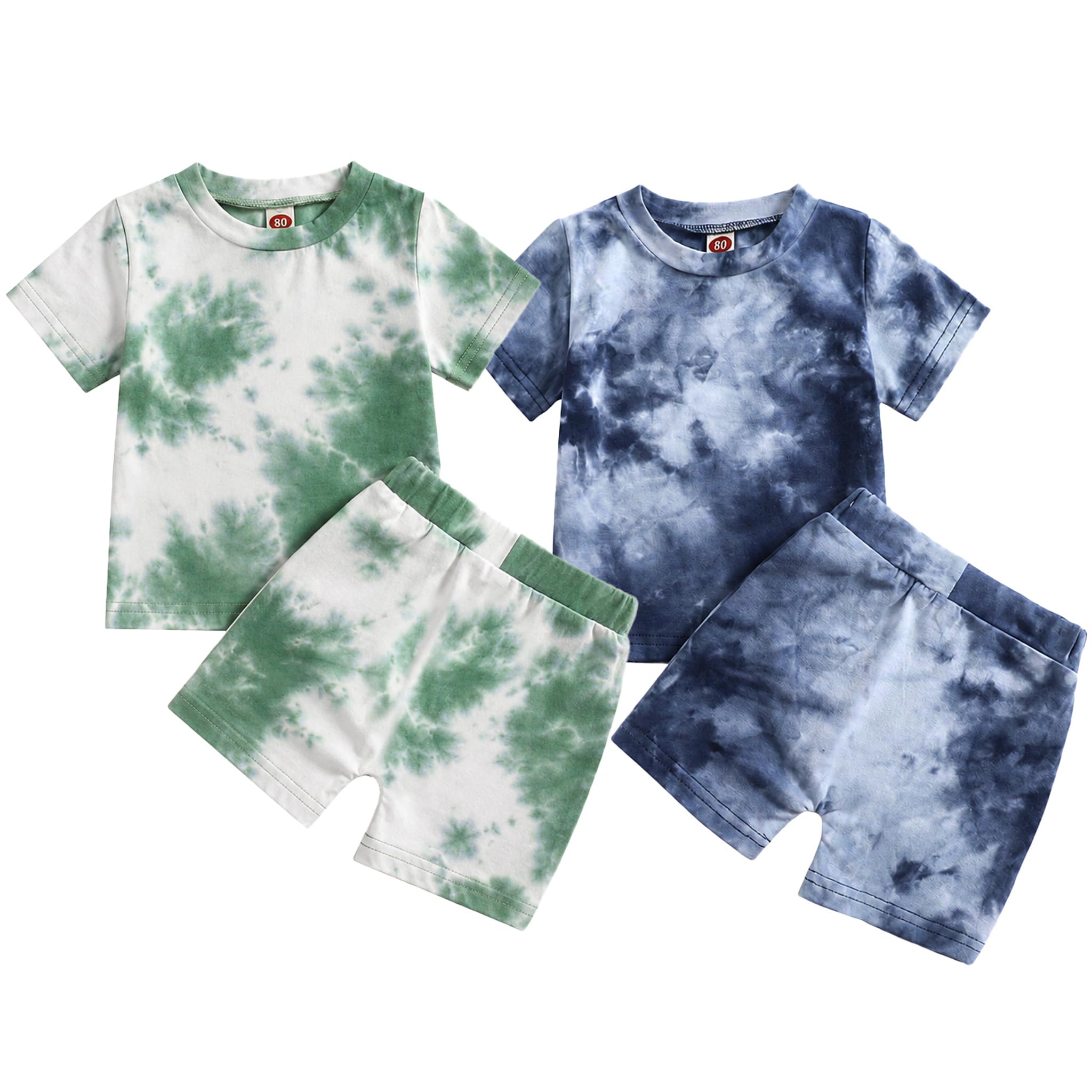 Coolago Baby Boy Tie-Dye Outfit 2-Pack