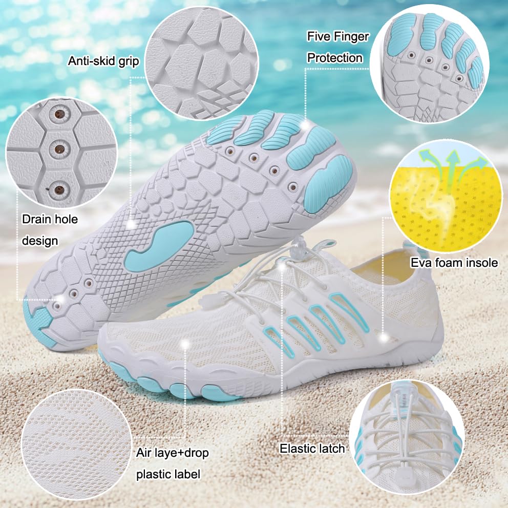 Image of Hike Barefoot Shoes Womens Men,Unisex Barefoot Water Shoes Breathable, Anti-Slip Hiking Footwear for Athletic Wide Toe Shoe Footwear for Hiking, Walking, Running, Yoga, and Water Sports